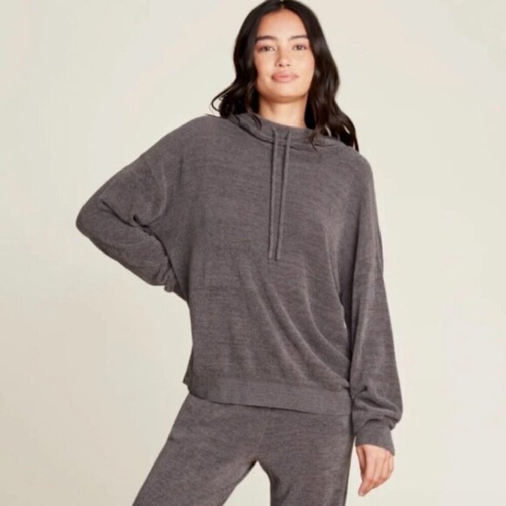 Barefoot Dreams CozyChic Funnel Neck Pullover Gray Women's Large